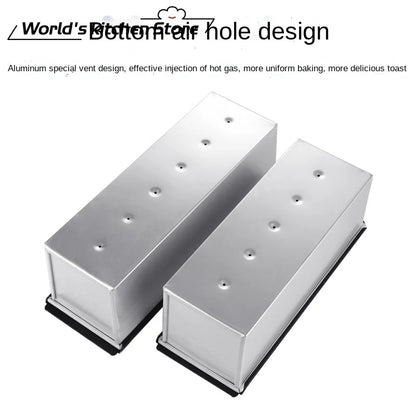 Non-Stick Bread Loaf Pan with Lid – Aluminum Alloy Toast Box
