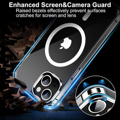Clear MagSafe iPhone Case – Slim Transparent Cover for iPhone 11–16 Series