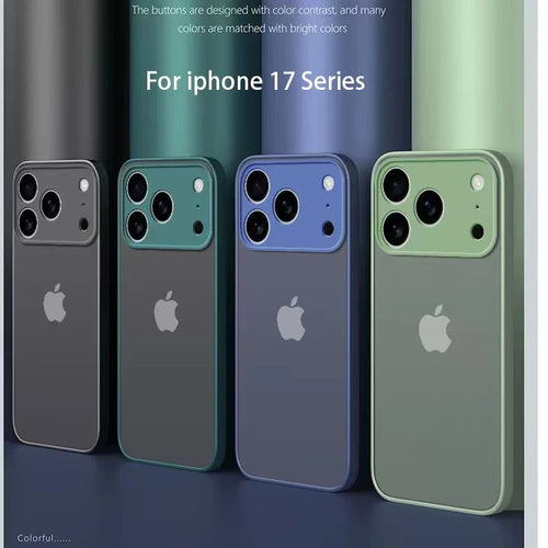 iPhone 17 Matte Frosted Hard Case with Camera Protection