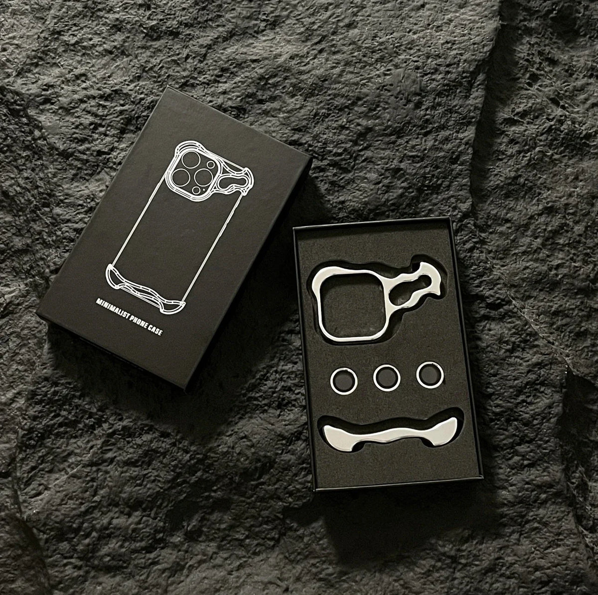 Metal Bumper iPhone Case with Lens Protector – Irregular Frame Design