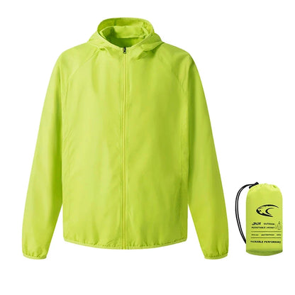 Waterproof Rain Jacket – Unisex Packable Hooded Outdoor Jacket for Camping, Fishing & Hiking
