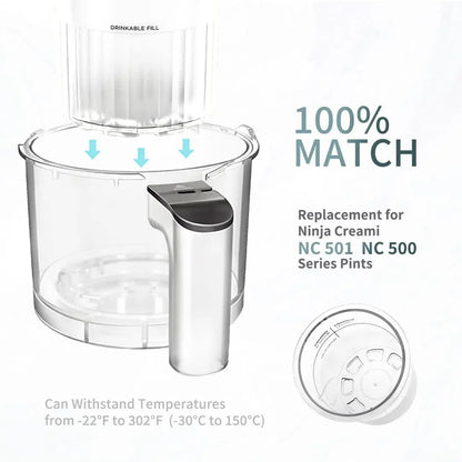 Ninja Creami Replacement Pints 4-Pack with Lids & Spoons