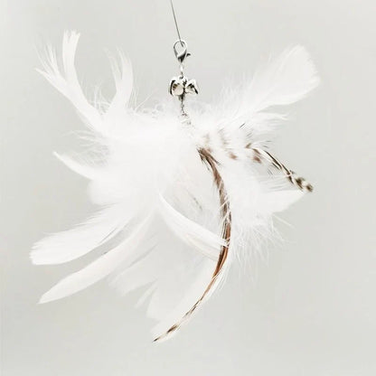 Suction Cup Bird Feather Cat Wand Toy – Interactive Kitten Hunting Toy with Bell