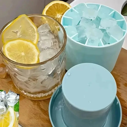 Round Ice Cube Mold Maker DIY Cylinder Ice Ball Mold for Freezer Barware