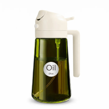 2-in-1 Oil Dispenser Bottle with Sprayer – 16.9 oz & 6.8 oz