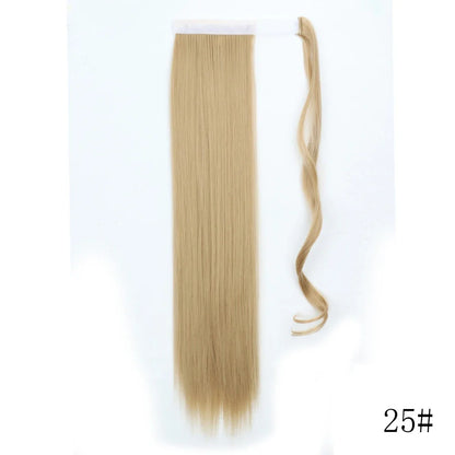 Wrap Around Ponytail Extension – Long Straight Synthetic Clip-In