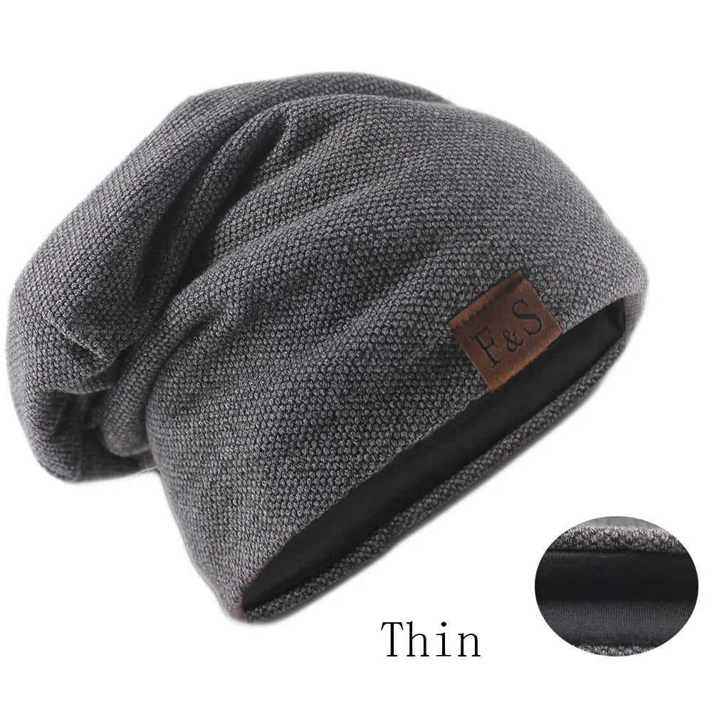Knit Beanie Hat – Unisex Slouchy Skullcap for Men & Women
