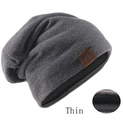 Knit Beanie Hat – Unisex Slouchy Skullcap for Men & Women