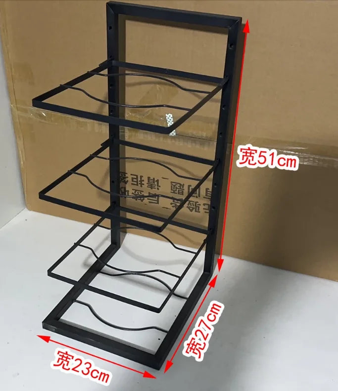 Multi-Tier Pot Rack Organizer – Carbon Steel Pan Storage Stand