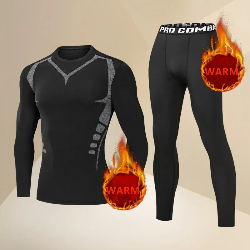 Men's Compression Long Sleeve Thermal Shirt – Quick-Dry Fitness Base Layer