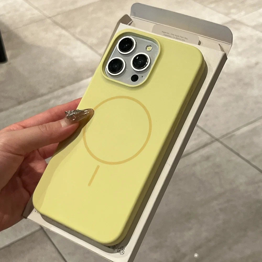Luxury Liquid Silicone iPhone Case – MagSafe Compatible | iPhone 11–16 Series