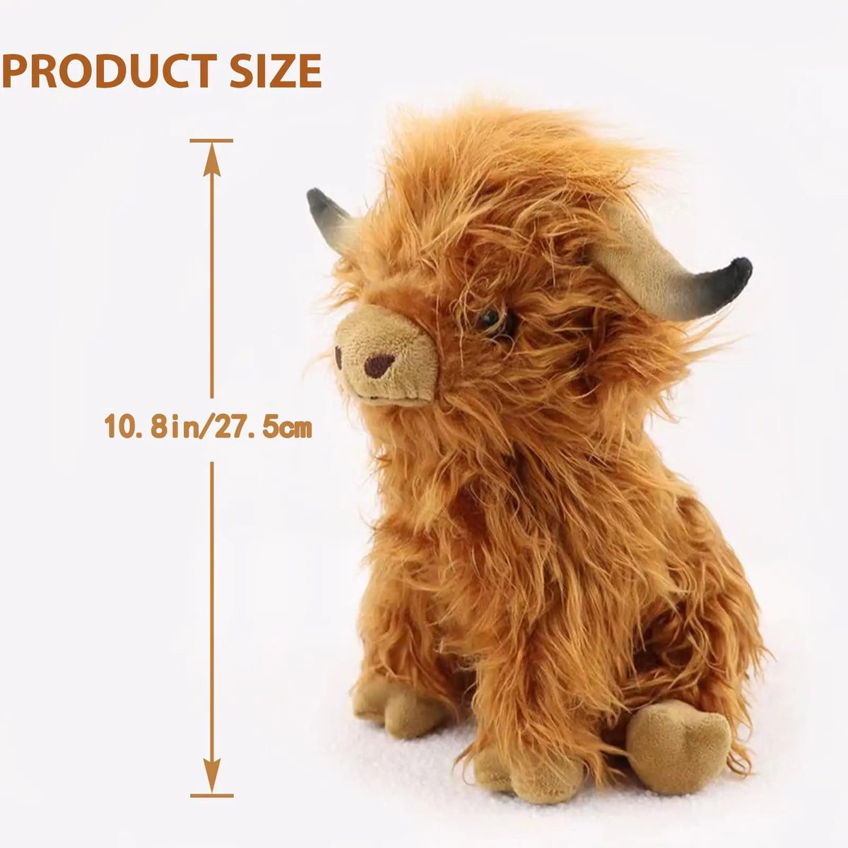 Highland Cow Stuffed Animal Plush Toy – Soft Kawaii Gift