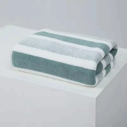 Striped Absorbent Face Towel – Soft Thick Cotton 13.8x29.5in