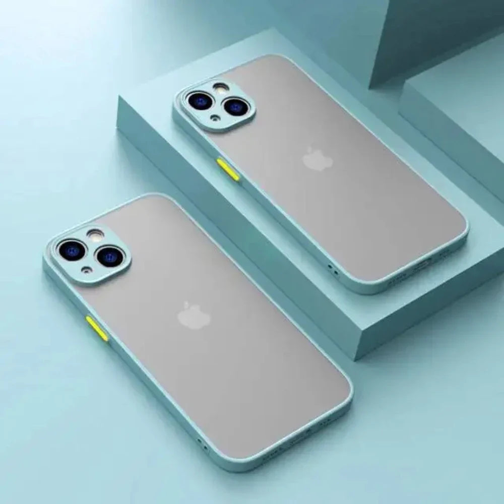 Shockproof iPhone Case – Armor Matte Cover with Silicone Bumper