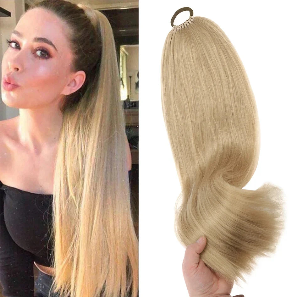 Synthetic Ponytail Hair Extension Straight Long 18-32 Inch