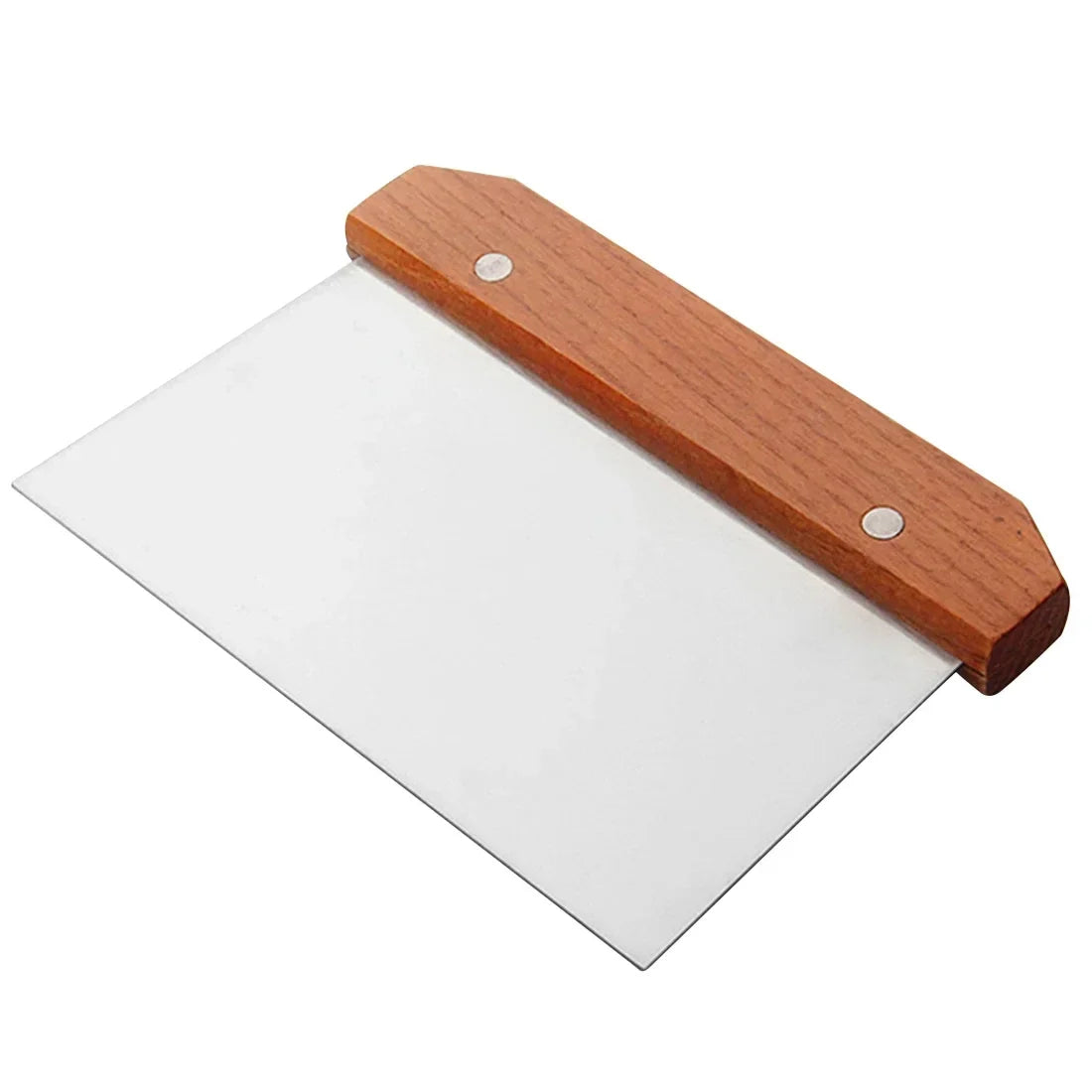 Stainless Steel Dough Scraper with Wooden Handle