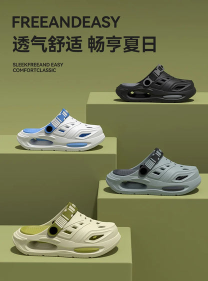 Men's Platform Clog Sandals Arch Support Non-Slip Thick Sole