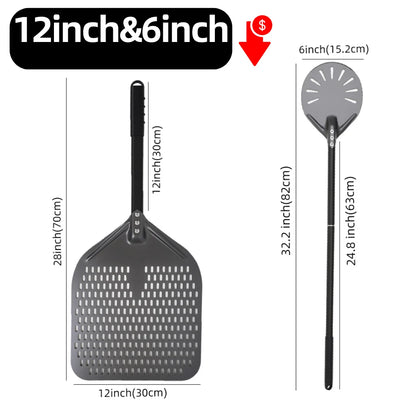 Aluminum Pizza Peel – Hard Anodized Bread Paddle for Oven Baking