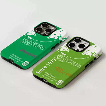 Energy Drink Graphic iPhone Case – Sea Blue Edition