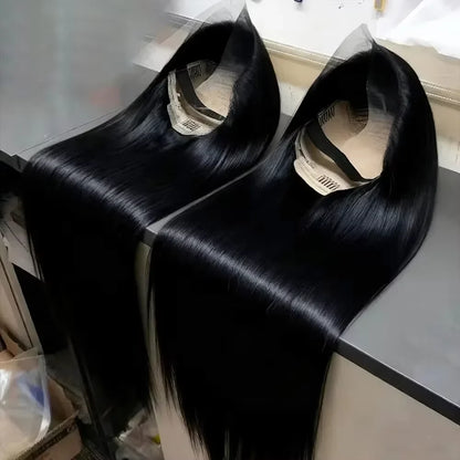 Straight Human Hair Lace Front Wig – 13x4 HD Lace, 180%-250% Density, 18-40 Inches