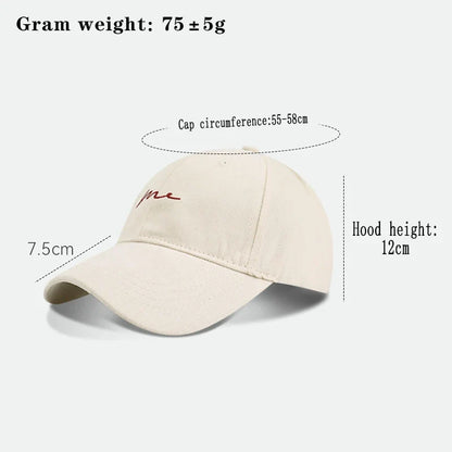 Retro Letter Embroidered Baseball Cap – Unisex Summer Hat