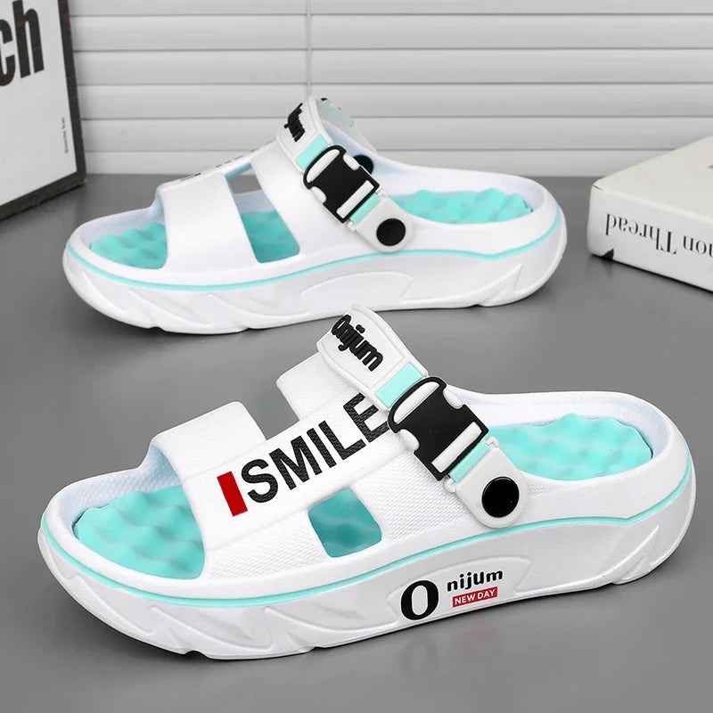 Men's Massage Slides – Soft Cushion Sandals for Indoor & Outdoor