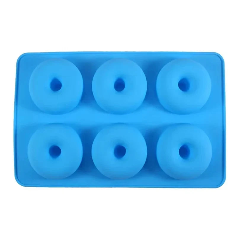 Silicone Donut Mold 6-Cavity Non-Stick Baking Pan for Doughnuts & Bagels