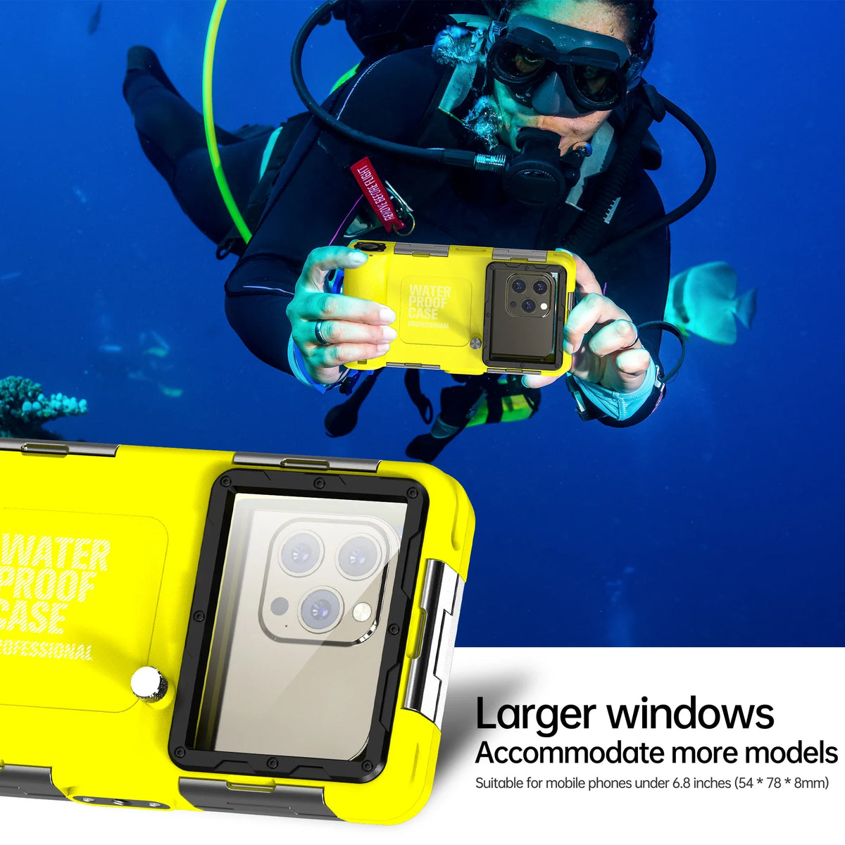 Waterproof Diving Phone Case – Universal Fit Up to 6.9 Inch