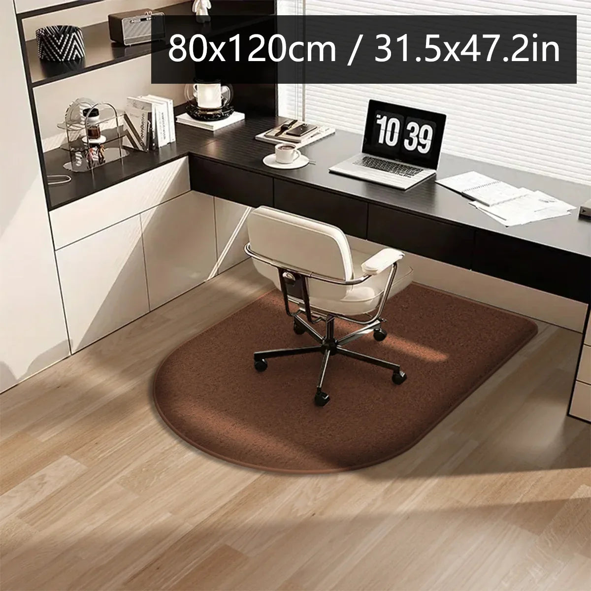Office Chair Mat Flannel Desk Floor Protector – Thick Arched Carpet
