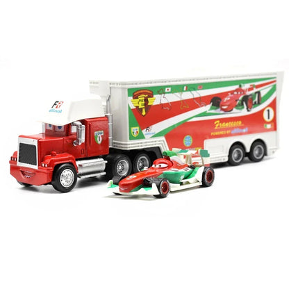 Disney Pixar Cars Mack Truck & Racing Car Diecast Model Set – Kids Gift