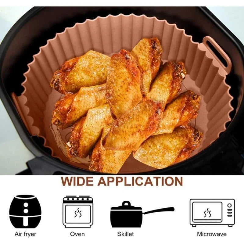 Silicone Air Fryer Liner – Reusable Non-Stick Basket Insert