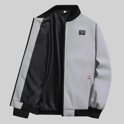 Men's Casual Zip-Up Jacket – Lightweight Windproof Coat