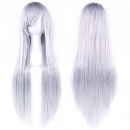 32 Inch Long Straight Synthetic Wig – Cosplay & Party, 36 Colors