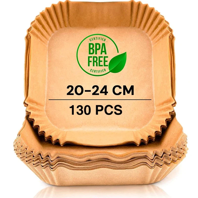 Air Fryer Disposable Paper Liners – Square BPA-Free Tray Inserts