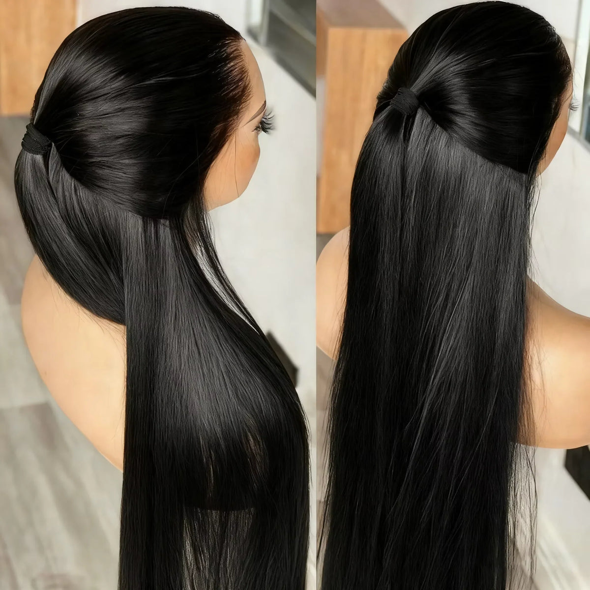 Bone Straight Lace Front Wig – Brazilian Human Hair 13x6 HD