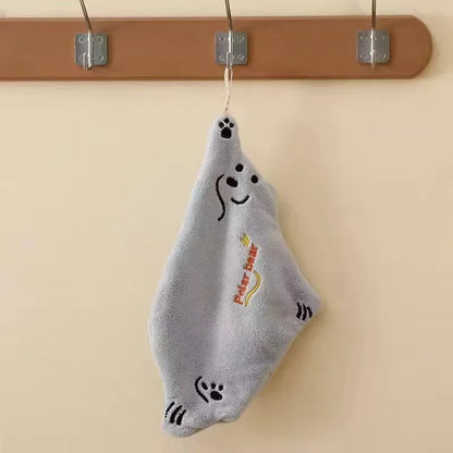 Polar Bear Hanging Hand Towel – Soft Absorbent Kitchen & Bath