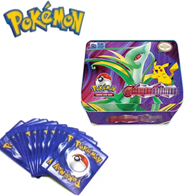 Pokemon TCG Metal Tin Box with 42 Cards – Random Style