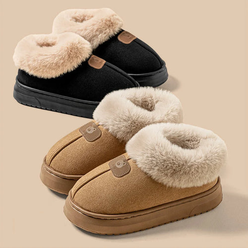 Fleece-Lined Winter Slippers – Ankle Booties for Men & Women