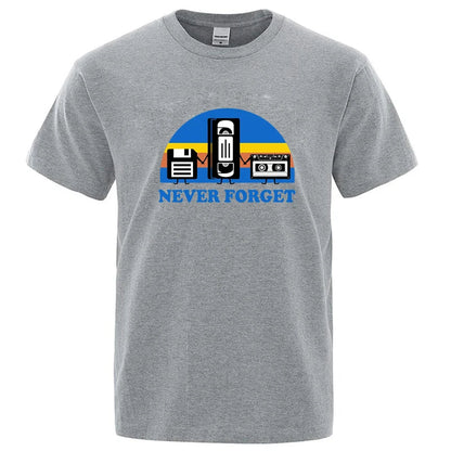 Never Forget Graphic T Shirt Funny Music Cotton Blend Tee