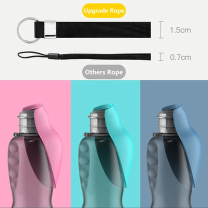 Portable Dog Water Bottle with Foldable Drinking Bowl