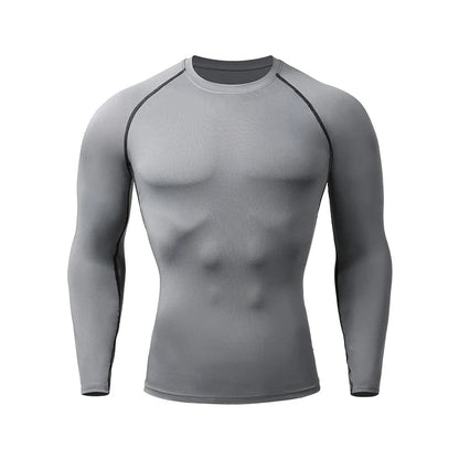 Men's Compression Shirt – Long Sleeve Rashguard for Gym & Sports