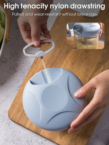 Manual Garlic Chopper & Vegetable Mincer – Pull String