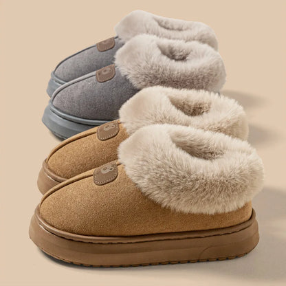 Fleece-Lined Winter Slippers – Ankle Booties for Men & Women