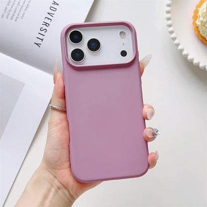 iPhone Case Matte Candy Color Liquid Silicone Shockproof Cover