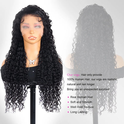 13x4 HD Lace Front Wig Deep Water Wave Human Hair – Pre-Plucked