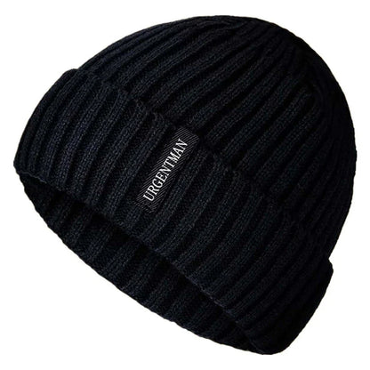 Fur-Lined Knit Beanie Hat – Unisex Winter Warm Cap