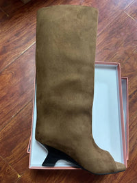 Brown suede