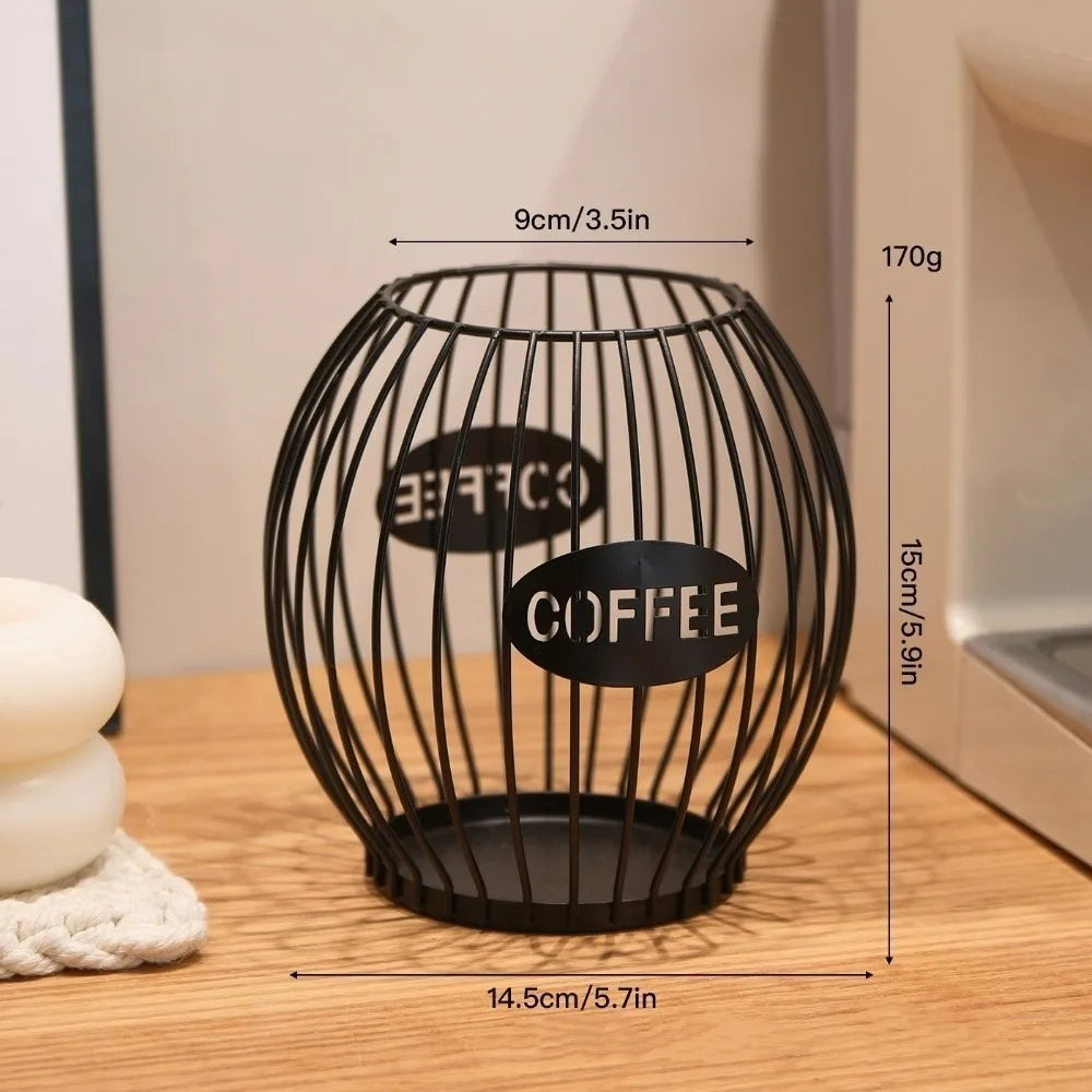 Coffee Pod Holder Wire Basket – Large Capacity Capsule Storage