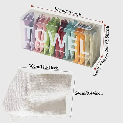Disposable Compressed Travel Towels – 14 Pack Face & Body Washcloths