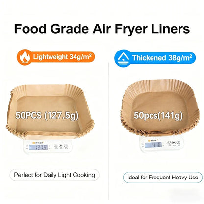 Air Fryer Disposable Paper Liners – Square BPA-Free Tray Inserts